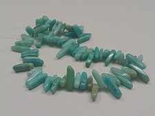 Amazonite Gemstone Beads, about 5 7mm wide, 12 22mm long, hole: 1mm Qty 20 beads