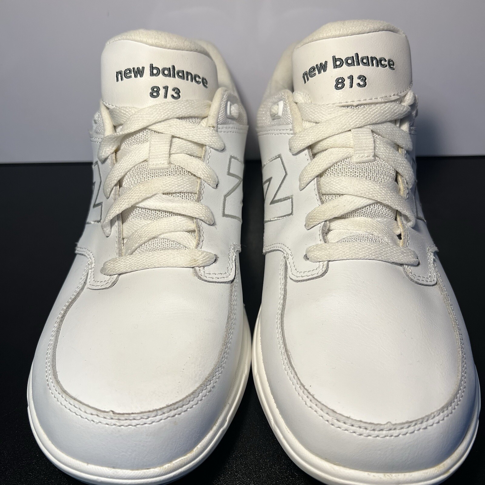 SAOLA New Balance 813 scarpe uomo taglia 9D stringate pelle passeggio MW813WT bianche