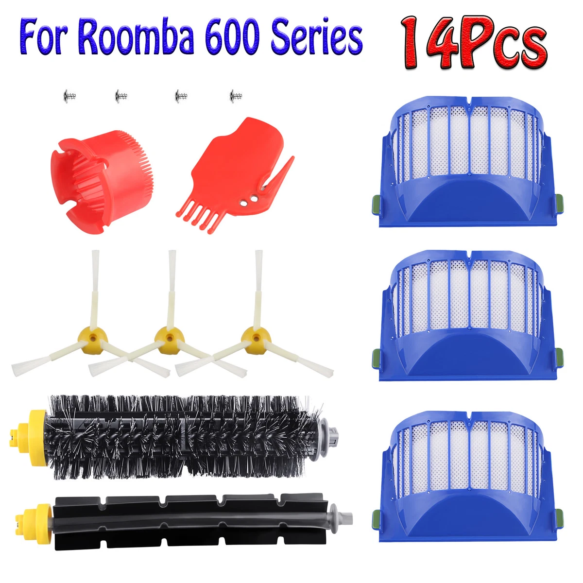 Replacement Kit accessories compatible iRobot Roomba 600