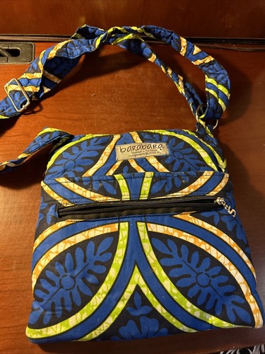 Barabara Handmade Fabric Purse From Tanzania Adjustable Shoulder Or Crossbody