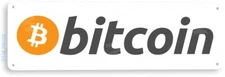 Bitcoin BTC Cryptocurrency Sign Crypto Sign Metal Tin Sign Decor D114