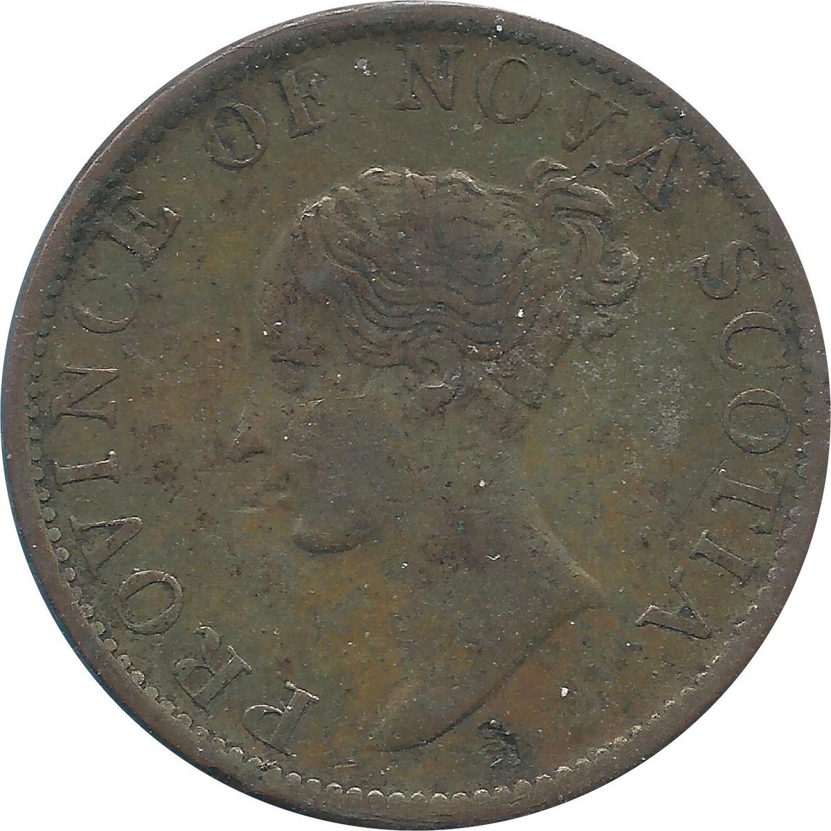 NS-1F5 PNS-709 CCCS EF-40 Halfpenny token 1843 Canada Nova Scotia Breton  874 | eBay