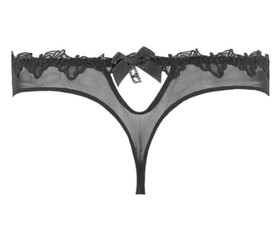 Lise Charmel Womens Black Soir De Venise String Thong Sz XL L19111