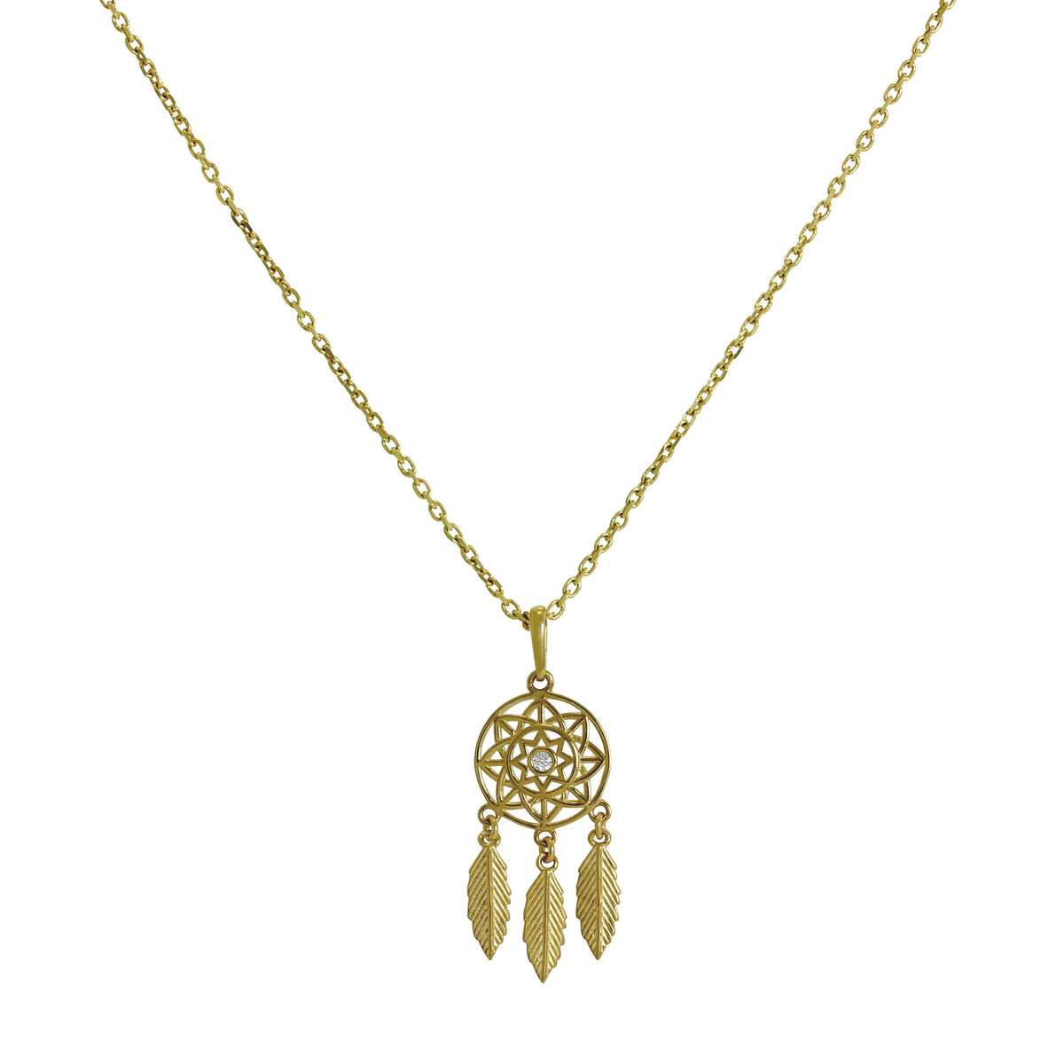 Buy Dreamcatcher Necklace Gold Silver Authentic Necklace Gift for Her Good  Luck Large Boho Dream Catcher Pendant Beautiful Rose Jewelry Online in  India - Etsy