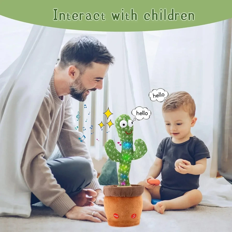 A talking cactus toy ,recorded, and repeated.Spanish,English,Arabic voice change — 第 3/4 张图片