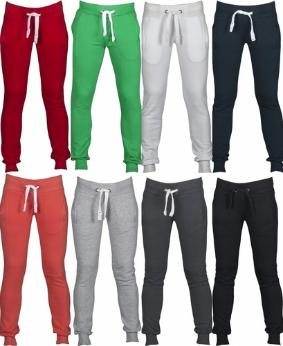 PANTALONE TUTA FELPA SLIM DA DONNA STRETTO IN FONDO COTONE FELPATO S M L XL  | eBay