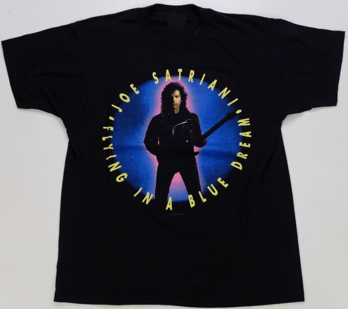 Vintage Joe Satriani Tour 1990 Cotton Unisex Black Shirt