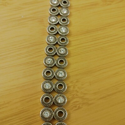 Brighton Silver Tone Bracelet Vintage Unique Crystals Link  display picture 1