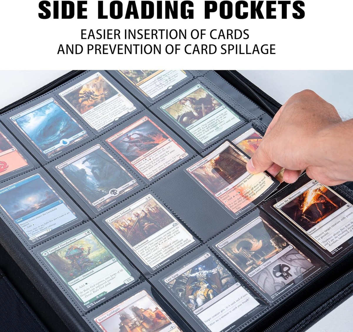 MORABTO Premium 1000+ Pockets Card Binder,16 Trading Black
