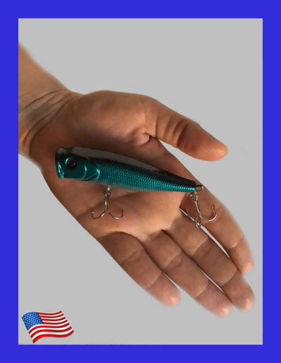 Lot of 6 New Freshwater Fishing Top Water Poppers Bass Crankbaits, Pike - Image 2