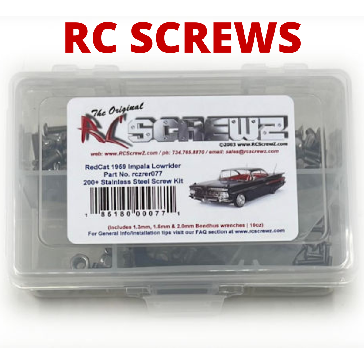RCScrewZ Stainless Screw Kit rer077 for RedCat Racing 1959