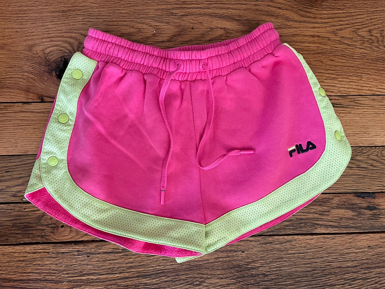 Fila Danita pantaloncino a strappo rosa lime donna piccolo coulisse