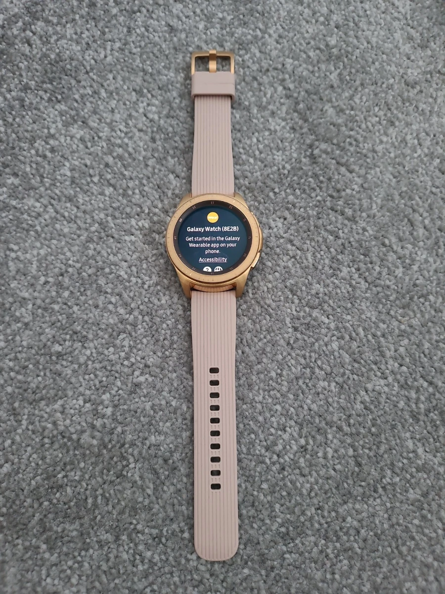 NE6 Samsung Galaxy Watch SM R815F 42mm Rose Gold Coloured Bluetooth LTE