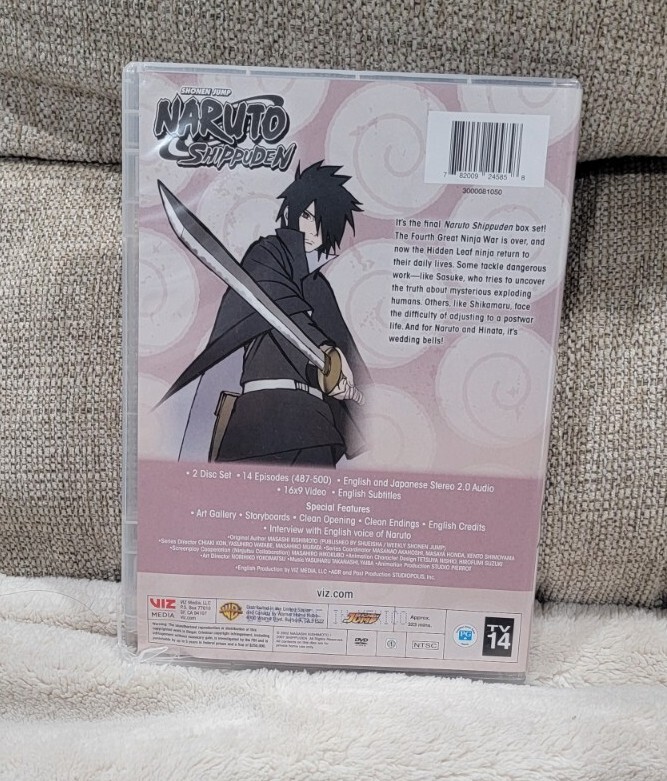 Shonen Jump NARUTO SHIPPUDEN DVD Set 38 Episodes 487-500 Original
