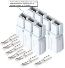  X7 15 Amp Anderson Powerpole Connectors, PP 15 to 45, w/16-20 AWG WHITE 