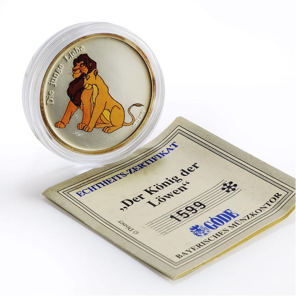 Germany Bayern Mint Disney Cartoons Lion King proof silver token