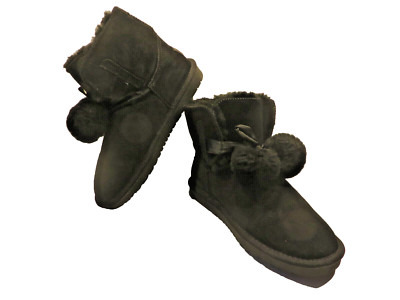 MANGUUN ° kuschelige Stiefeletten Gr. 38 schwarz Mädchen Schuhe Winter-Stiefel