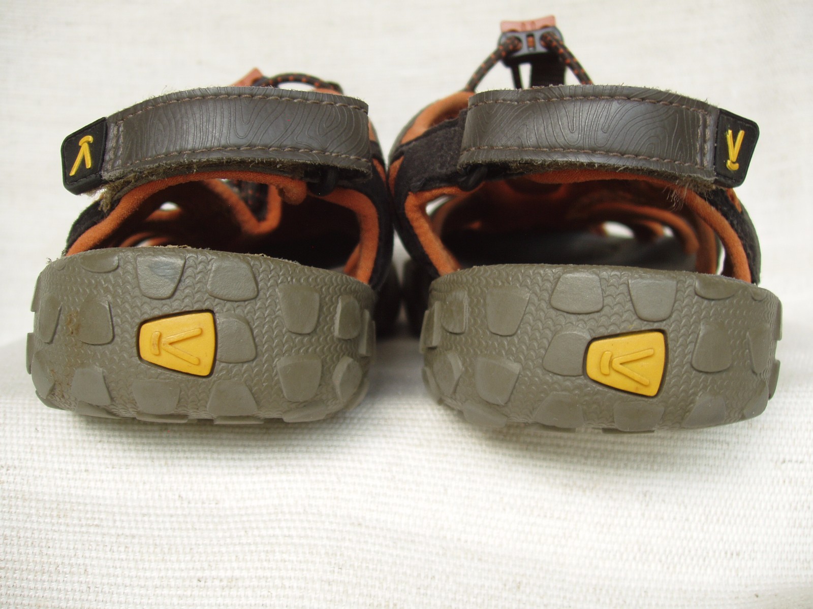 Youth Shoes Sandals Keen Sz 3 Textile Leather Brown Excellent