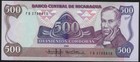 Nicaragua 500 Cordobas 1985 Unc
