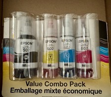 Genuine Epson 502 Ink Bottle 4 Pack for ET-2700 ET-2750 ET-3700 ET-3750