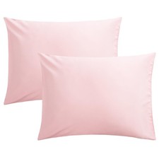 2 Pack Microfiber Pillow Covers 20x26, Stain Resistant, Envelope Design, Pink