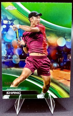 JUNCHENG SHANG 2025 Topps Chrome Tennis #69 Green Refractor /99