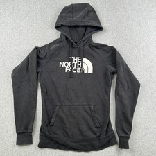 The North Face Hoodie Womens S Black Logo Fleece Hooded Sweatshirt Pullover
