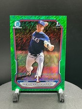 2026 Bowman Chrome Prospect Caden Scarborough, Rangers Green Shimmer 95/99