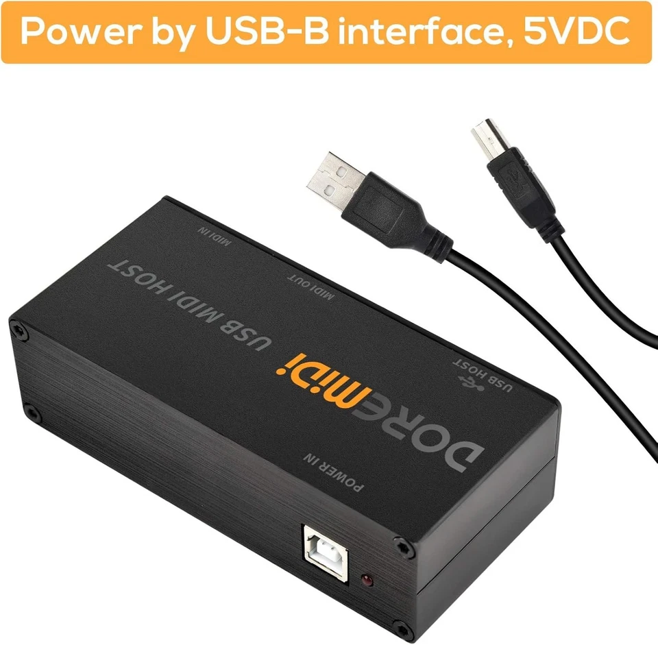 Portable 1-in 1-out MIDI Host Box with Firmware Support & Multi-OS Compatibility - Image 4 of 4
