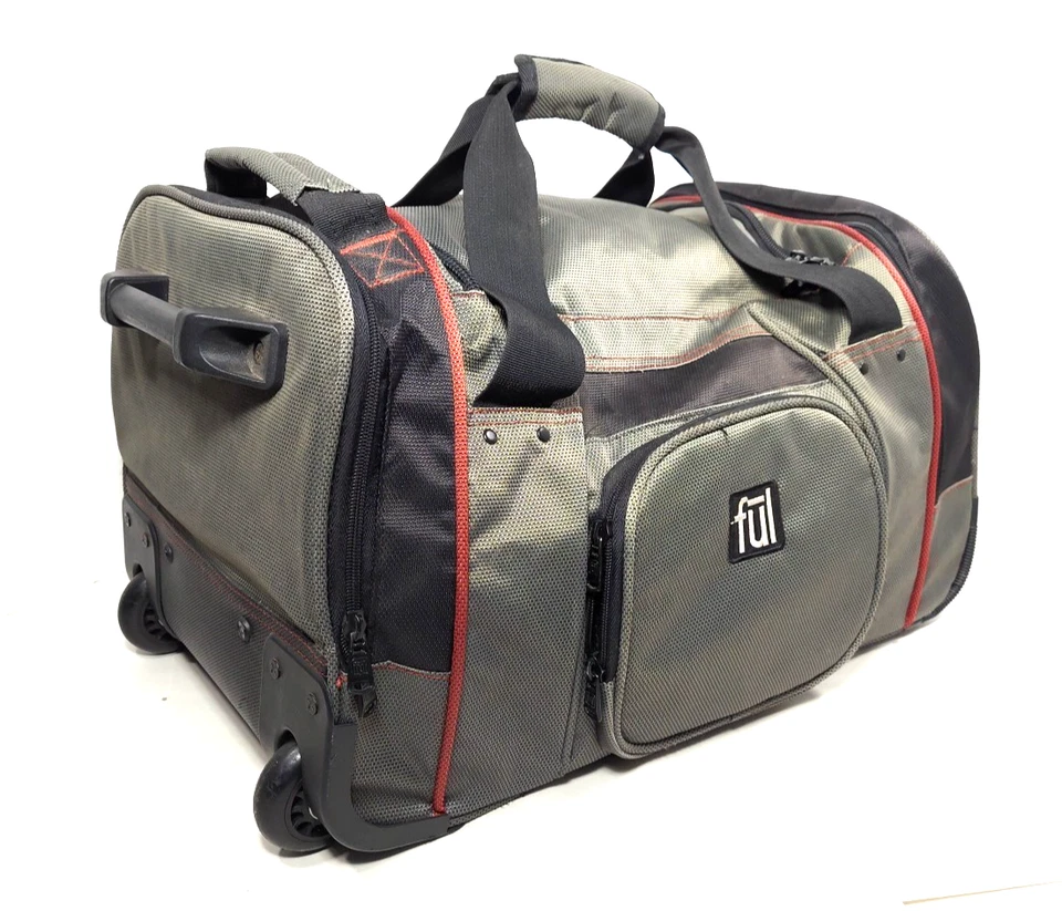 COMPLETO Bolsa de Nylon con Lona Rodante de 21" Maleta de Viaje con Ruedas Equipaje de Mano Foto 4 de 4