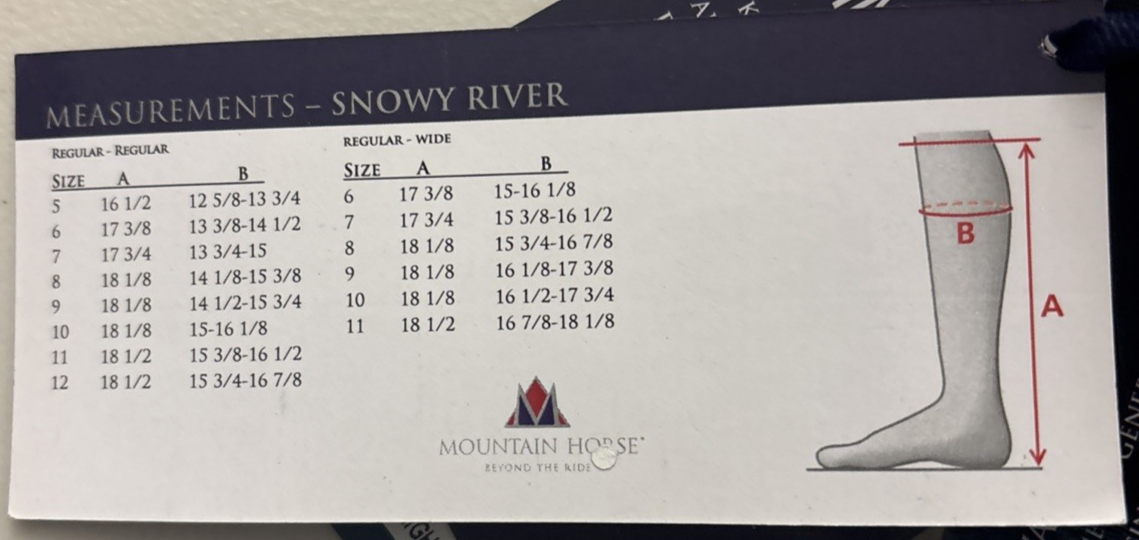 Mountain Horse Snowy River Regular/Regular, Schwarz, 36