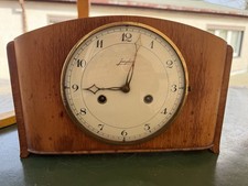 Antike Junghans Uhr Emaillie Blatt Kaminuhr Tischuhr