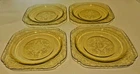4 Vintag 1930s Federal Madrid Amber Depression Glass Bread/Dessert Plates~6"~EUC