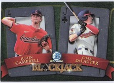 Chase DeLauter / Justin Campbell 2022 Bowman Draft #BJ-8 Blackjack