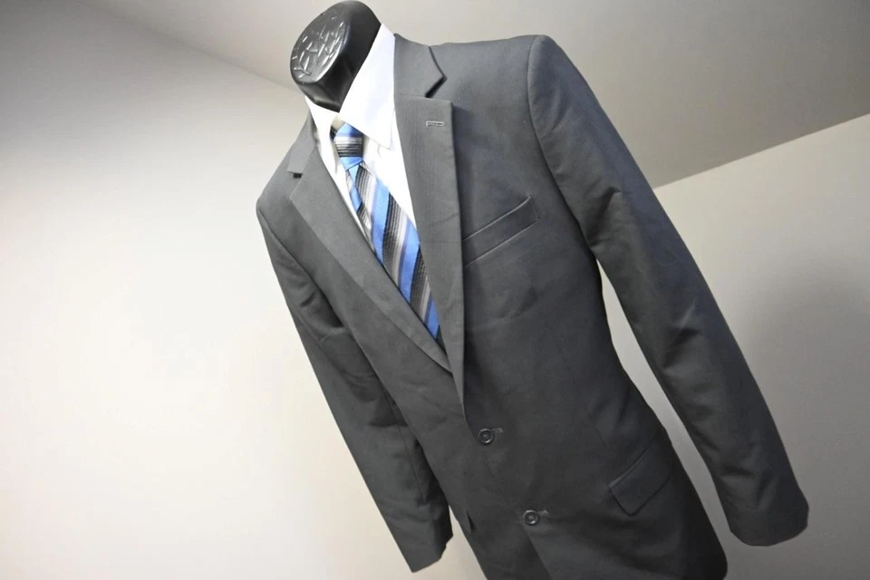 Nautica Elastizado 2 Piezas Traje Chaqueta Pantalones Rendimiento Gris Para Hombre 36 x 31 42 L Foto 2 de 4