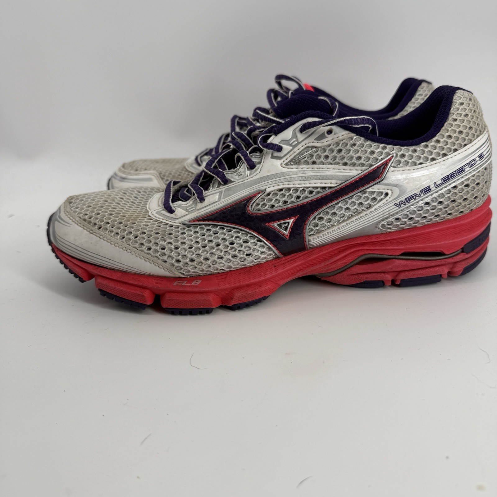 Mizuno Wave Legend 3 Women&rsquo;s Size 10 Running Shoes Silver Pink Vented Mesh
