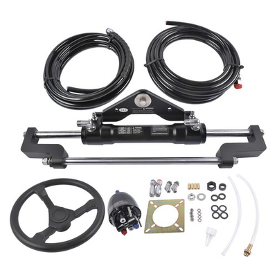 #ad 468 KGF Complete Marine Hydraulic Steering System w 2 x 18ft Hoses 6.9 Mpa $753.99