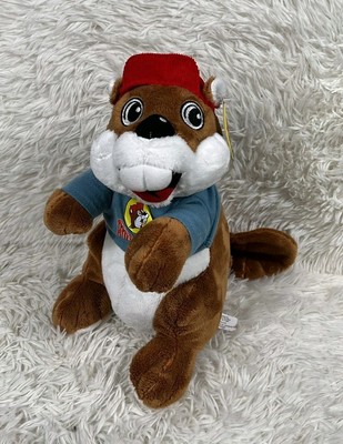 Buc-ee's 12'' Beaver Plush Mascot with Blue Shirt & Cap Bucees New with Tags