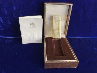 Vintage Dunhill Lighter Gold Rollagas New Sealed Old Stock Condition Full Set