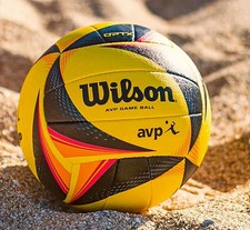 Wilson AVP OPTX Official Beach Volleyball Tour Match Game Ball - Black/Yellow