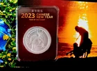 1 oz. 2023 Year of the RABBIT Chinese Lunar rounds .999 fine silver in card