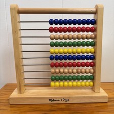 Melissa  Doug Wooden Abacus Educational Counting Toy with 100 Colorful Beads
