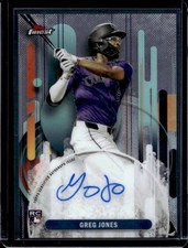 2025 Topps Finest Greg Jones Auto RC Rookie #FA-GJO Rockies