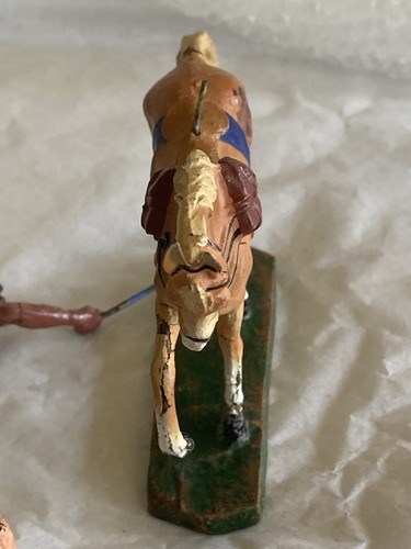 Vintage Elastolin, Germany Indian On Horseback Cowboy & Sitting Chief Toys - Picture 4 of 20