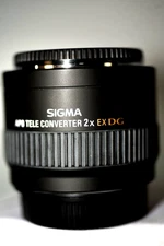 Sigma APO Teleconverter 2x EX DG for Nikon F. *OPEN BOX*. CASE,BOX, PAPERS. MINT