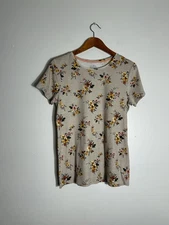 CROFT & BARROW Women’s Floral Fall The Classic Tee Top SMALL