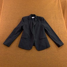 Liz Claiborne Womens 4 Gray One Button Stretch Lined Blazer New