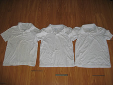 CAT  JACK BOYS WHITE POLO SCHOOL UNIFORM SIZE M 8-10 LOT OF 3
