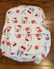Hello Kitty Small Backpack White Red Strawber...