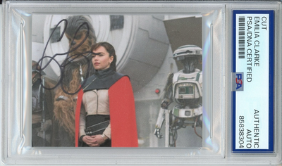 #ad EMILIA CLARKE STAR WARS QI’RA AUTOGRAPH PSA DNA AUTHENTIC COA SIGNED PICTURE CUT $199.99